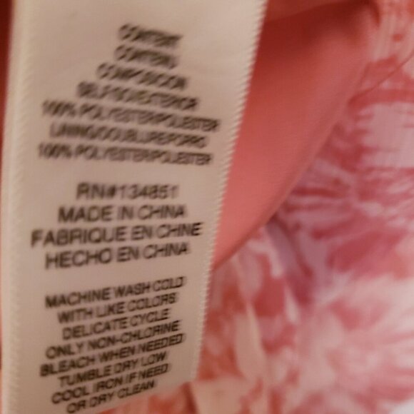 Charles Henry V Neck Pink Floral Printed Flutter HemDress Size 4-5/Small EUC - Picture 8 of 8